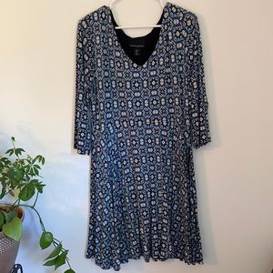 Cynthia Rowley skater dress 3/4 length sleeve